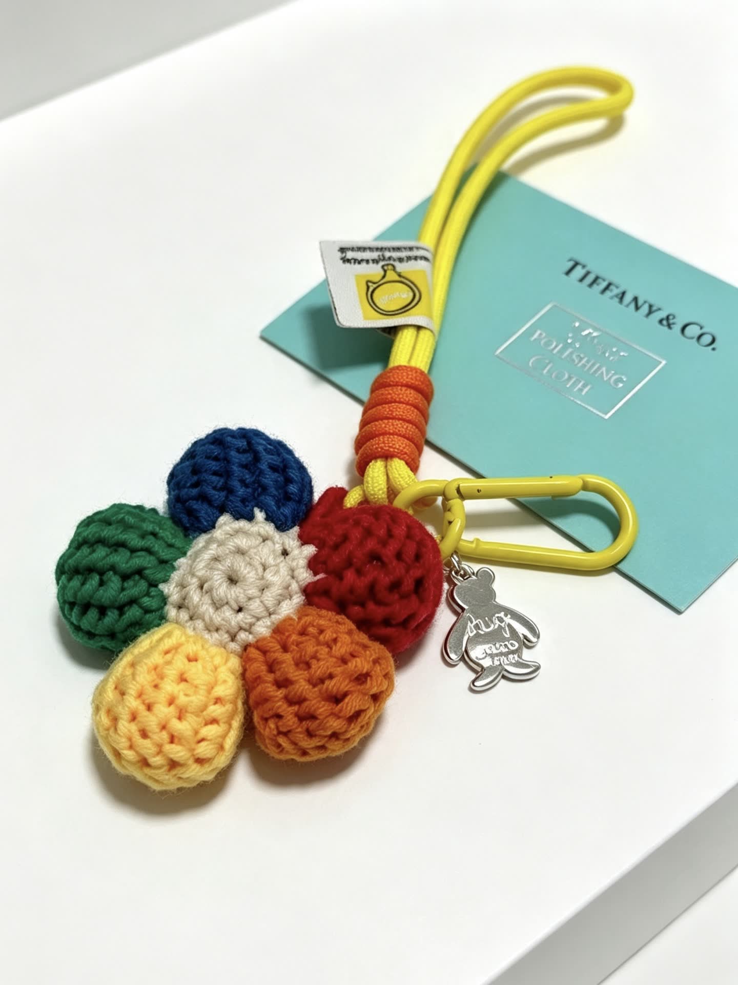 Tiffany & Co. Crochet Flower Charm Keychain